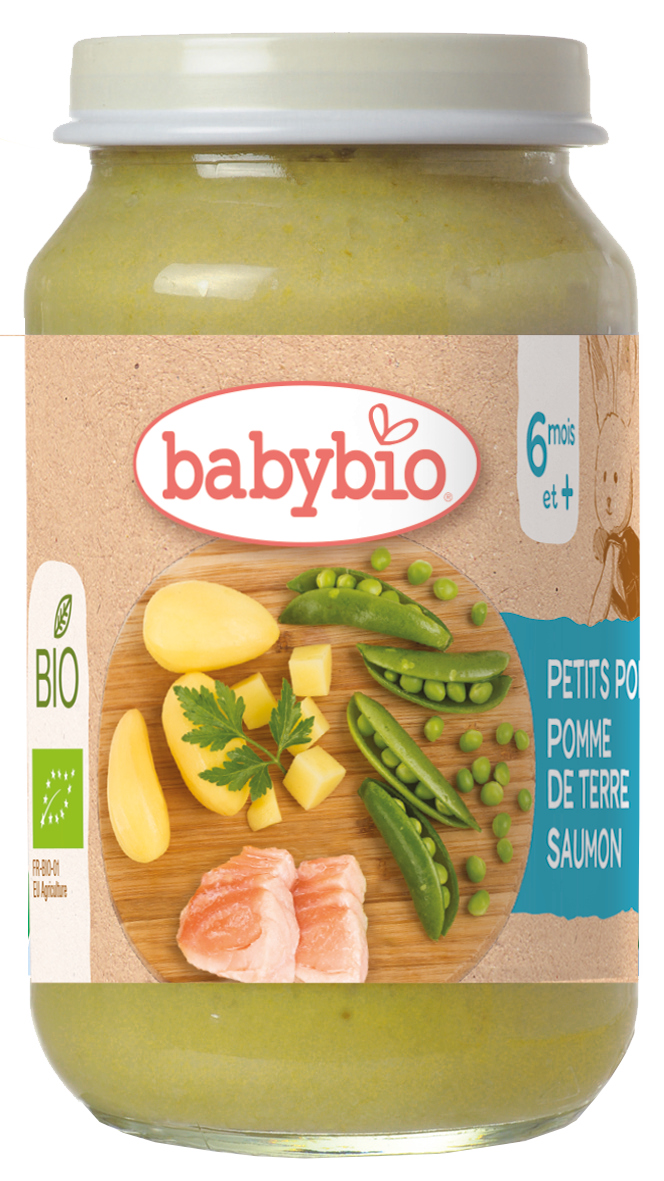 Repas Petits Pois, Pomme de Terre & Saumon Bio (Dès 8 mois) | Babybio