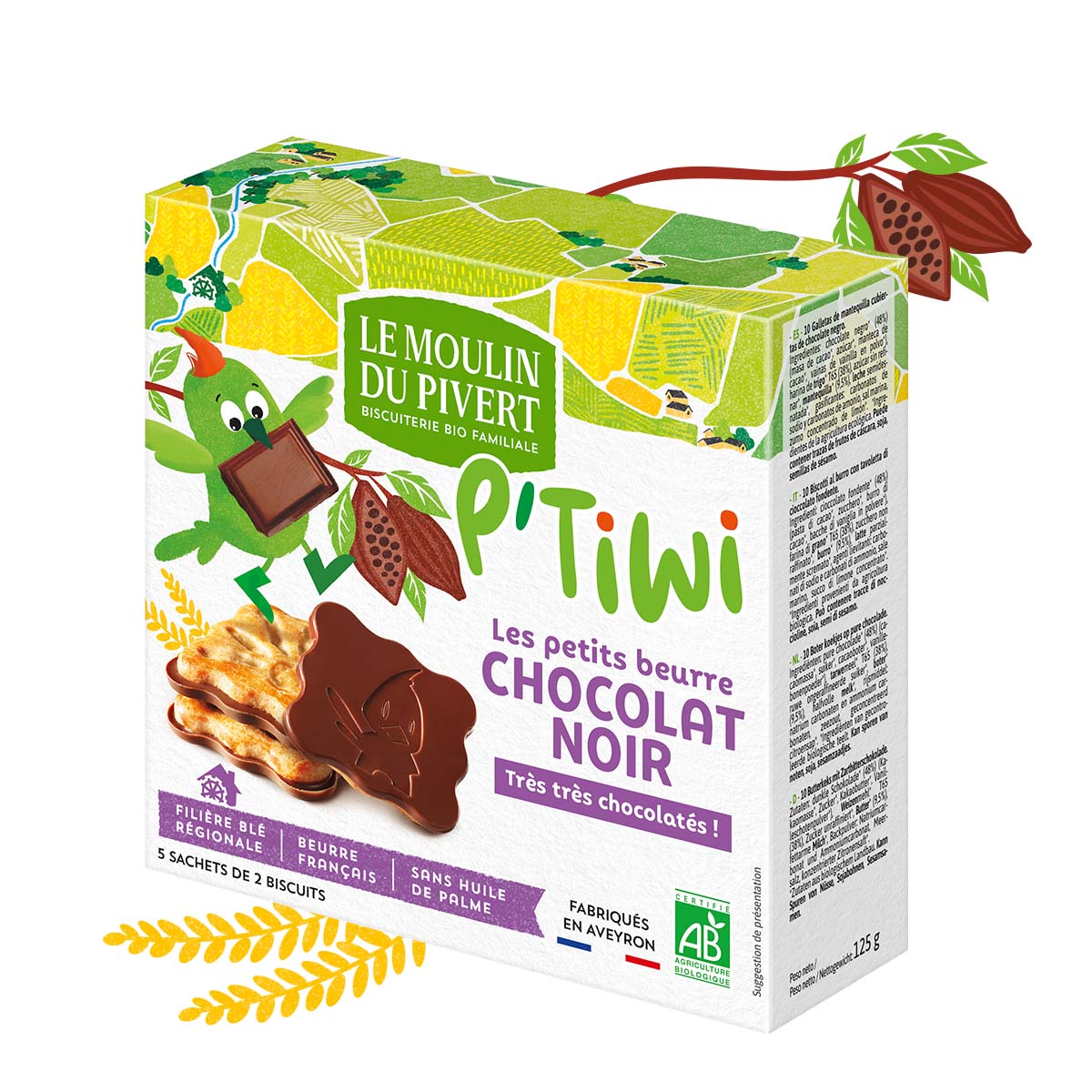 P'tiwi Chocolat Noir | Le Sablé Fourré des Écoliers