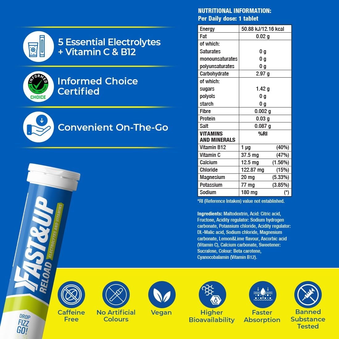 Fast & Up Reload | Hydratation & Électrolytes Instantanés