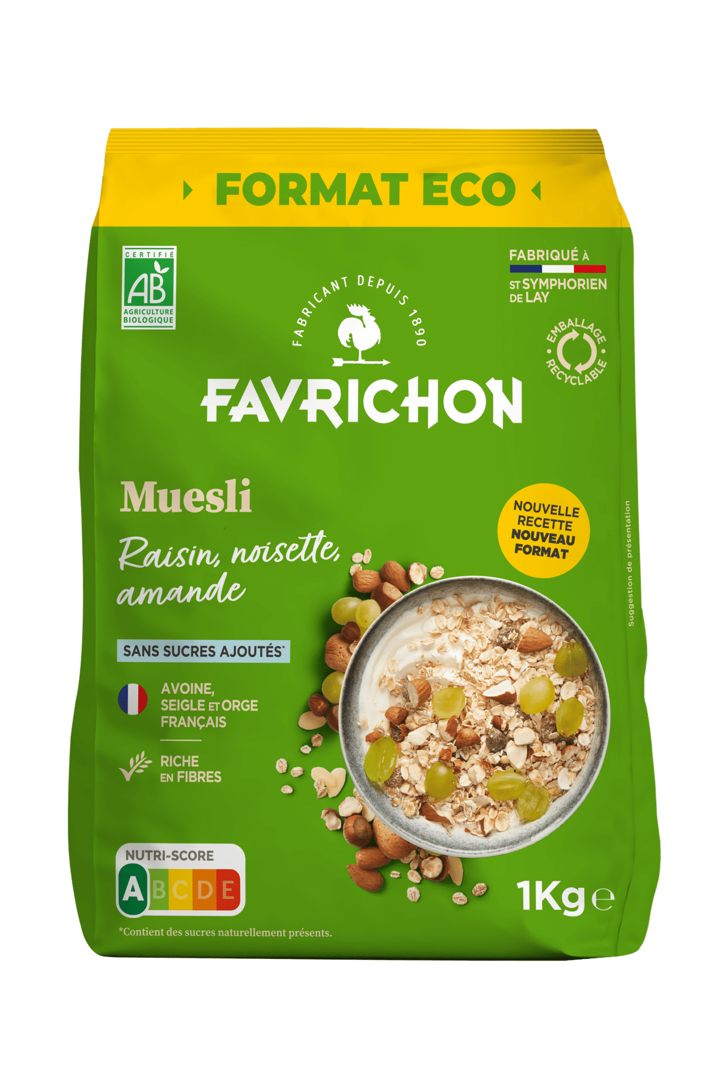 Muesli, raisin, noisette, amande
