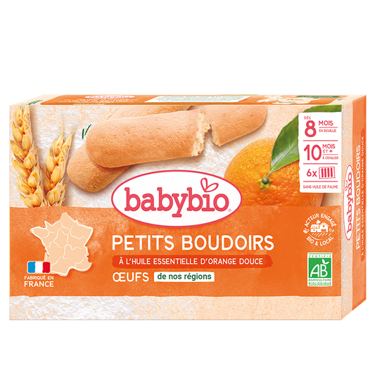 Petits Boudoirs Bio à l'Huile Essentielle d'Orange Douce (Dès 8 mois) | Babybio