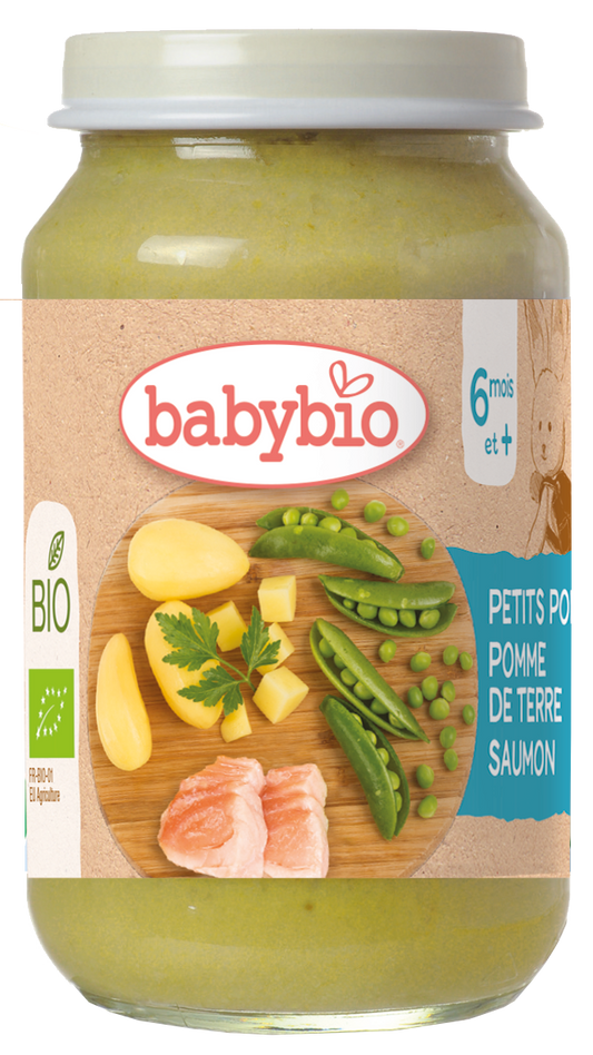 Repas Petits Pois, Pomme de Terre & Saumon Bio (Dès 8 mois) | Babybio