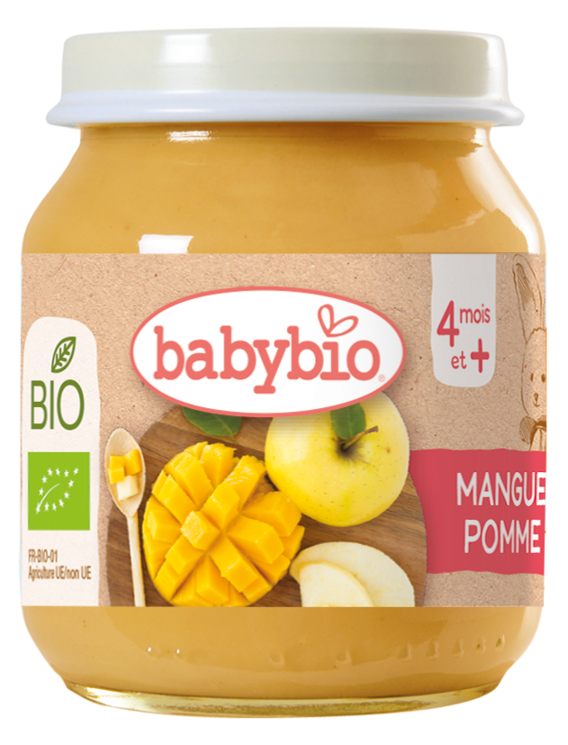 Petit Pot Fruit Pomme Mangue Bio (Dès 4 mois) | Babybio