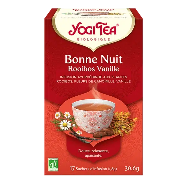 Yogi Tea Bonne Nuit Rooibos Vanille | Sommeil Gourmand