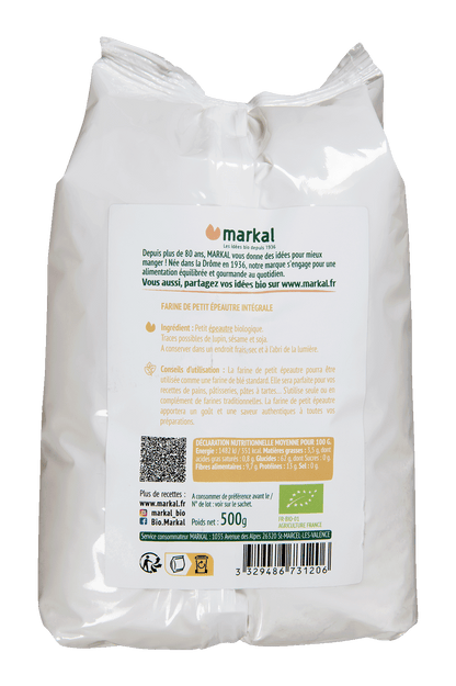 Farine de Petit Épeautre Bio 500g | Markal