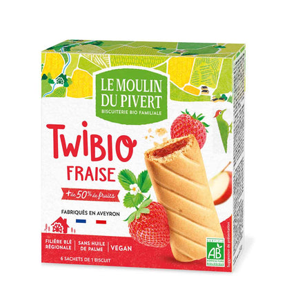 Twibio Fraise | Le Biscuit Fourré aux Fruits 100% Bio