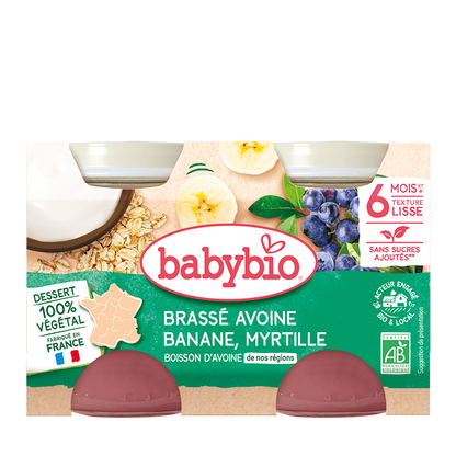Brassé Avoine, Banane & Myrtille Bio (Dès 6 mois) | Babybio
