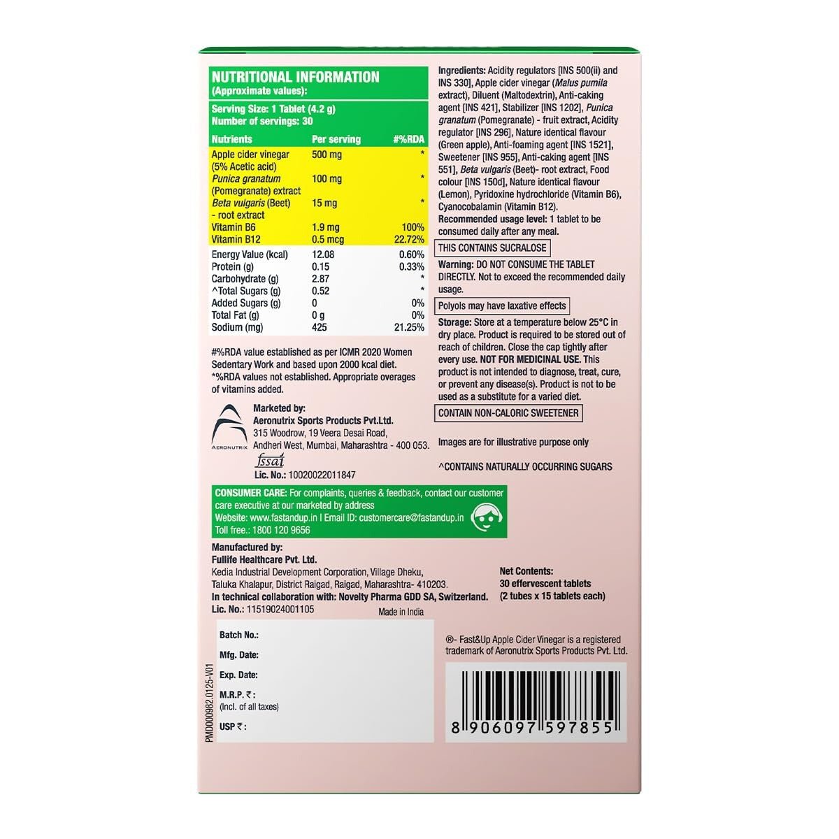 Fast&pUp vinaigre de cidre - Biodoux