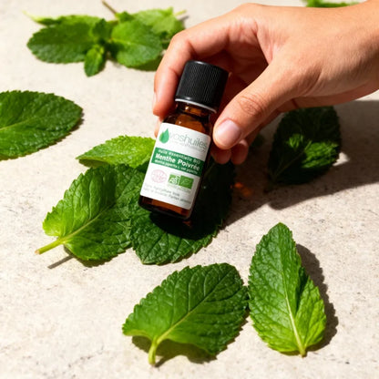 Huile Essentielle Menthe Poivrée | Maux de Tête & Digestion