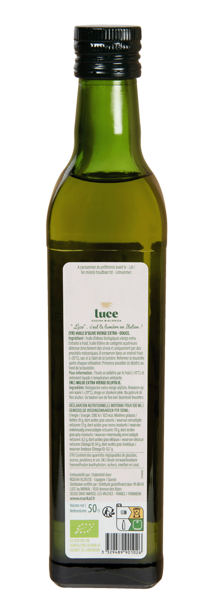 Huile d'Olive Extra Vierge Bio 50cl | Luce