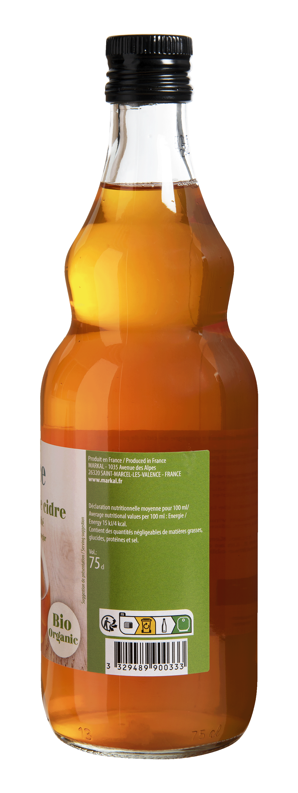 Vinaigre de Cidre Bio 5% d'Acidité 75cl | Luce