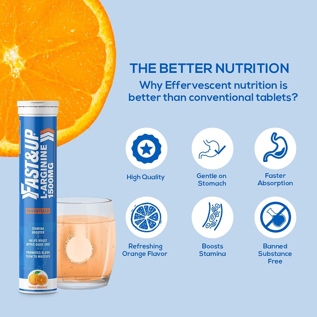 Fast & Up L-Arginine 1500mg | Boost Explosif & Endurance
