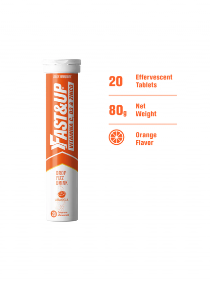Fast & Up Charge | Immunité Totale Vitamine C + D3 + Zinc