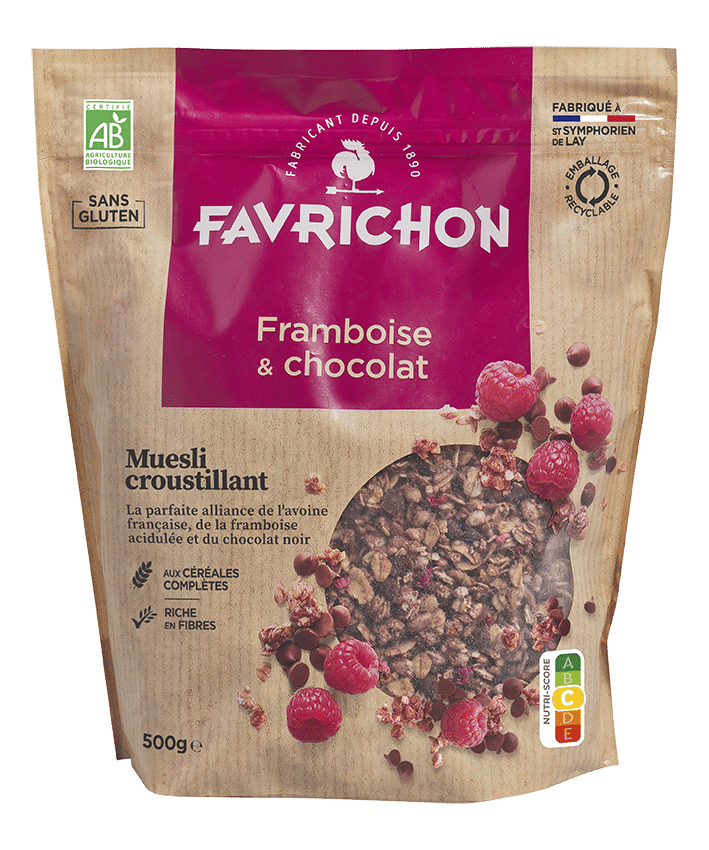 Muesli Croustillant Bio | Framboise & Chocolat Noir