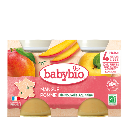 Petit Pot Fruit Pomme Mangue Bio (Dès 4 mois) | Babybio