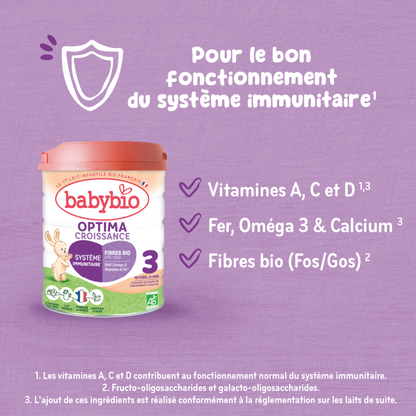 Lait de Croissance Optima 3 Bio (10-36 mois) | Babybio