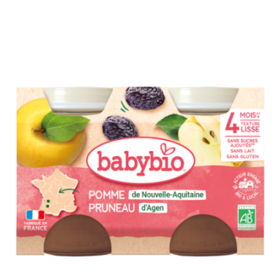 Petit Pot Fruit Pomme Pruneau Bio (Dès 4 mois) | Babybio