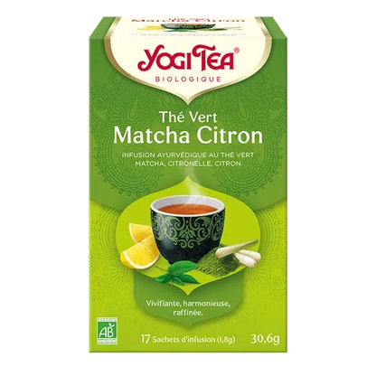 Yogi Tea Thé Vert Matcha Citron | Énergie & Détox