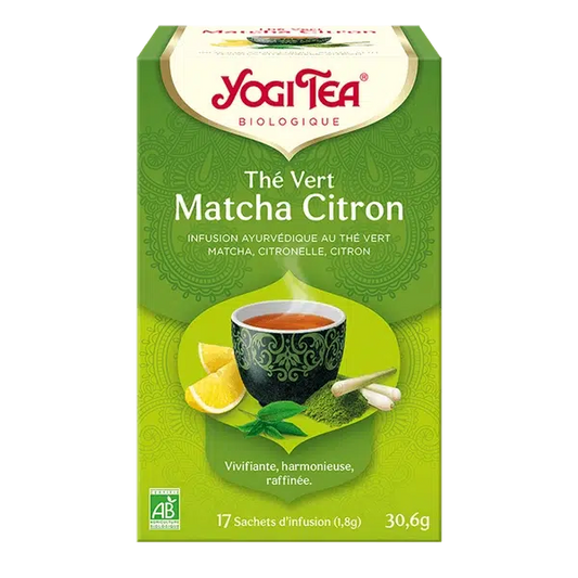 Yogi Tea Thé Vert Matcha Citron | Énergie & Détox